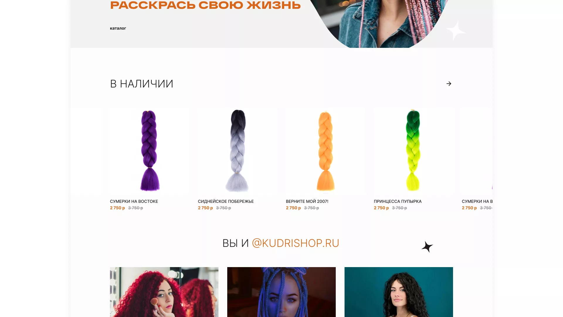 Создание интернет-магазина «КудриШоп» в Ряжске