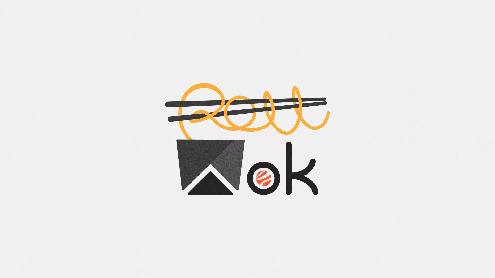 Разработка логотипа суши-бара «Roll Wok Club» в Ряжске