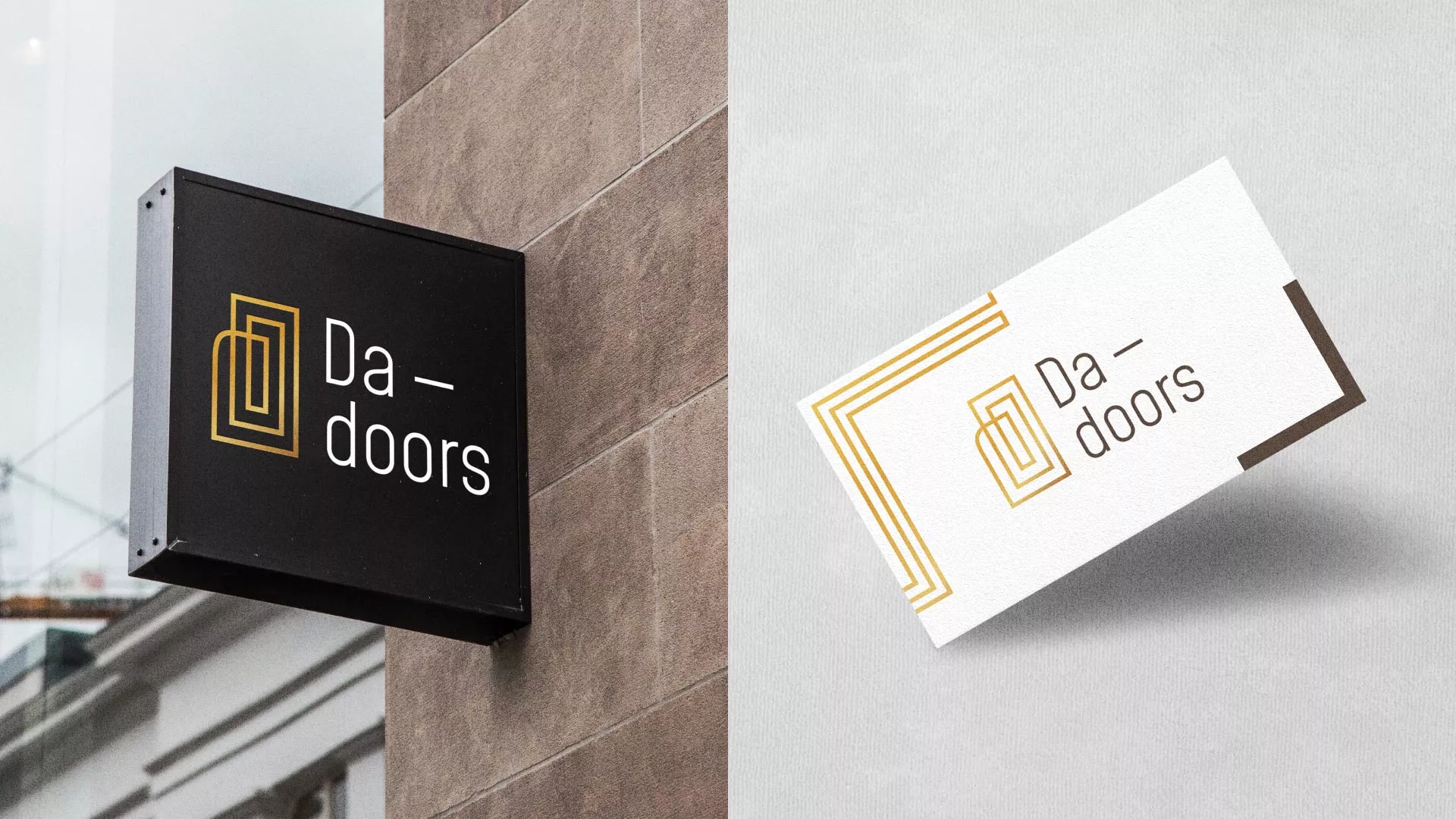 Разработка логотипа для компании «DA-DOORS» в Ряжске